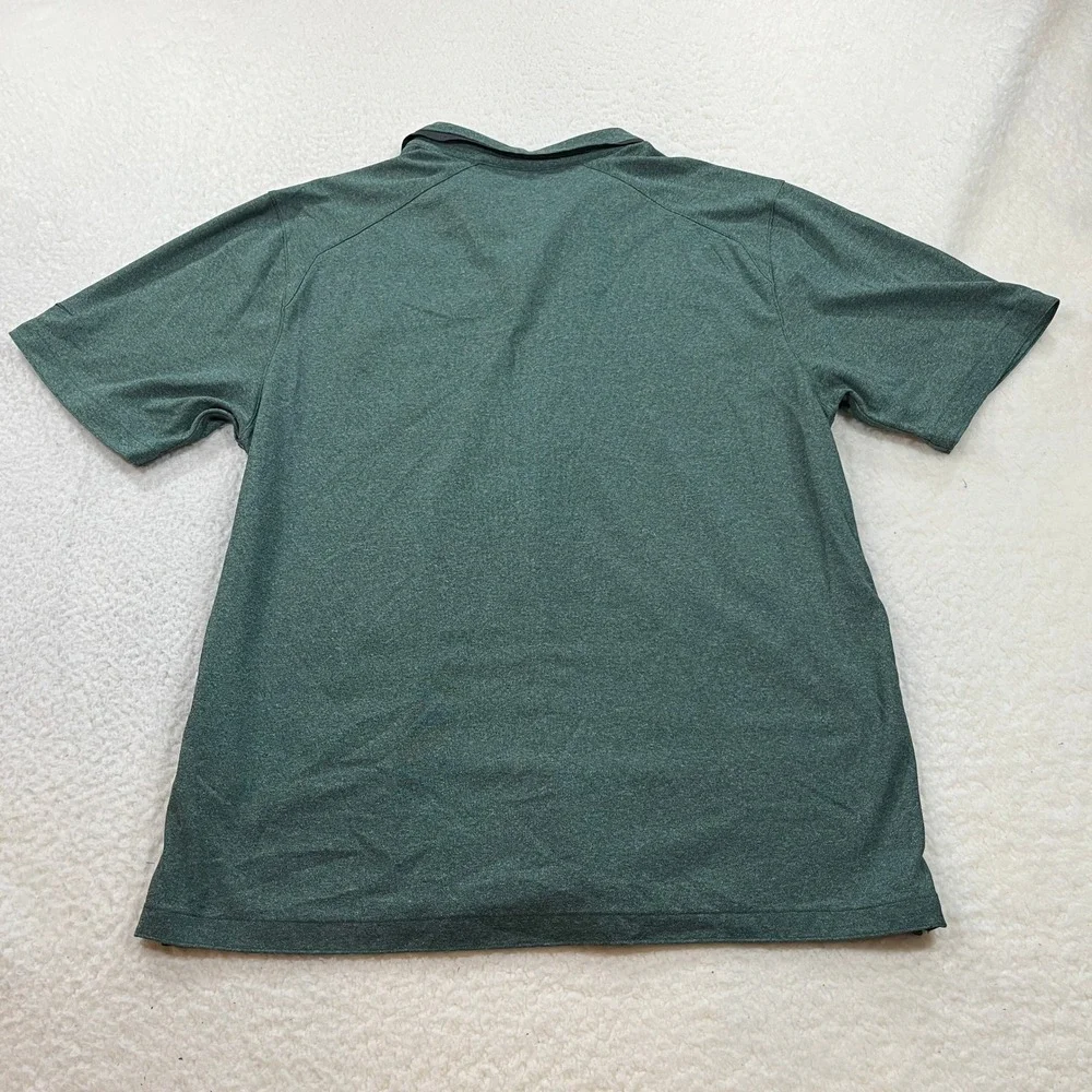 Nike Polo Mens Large Green Stetson University Player Polo Dri-Fit Short Sleeve